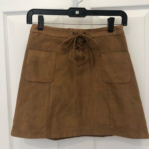 Suede skirt